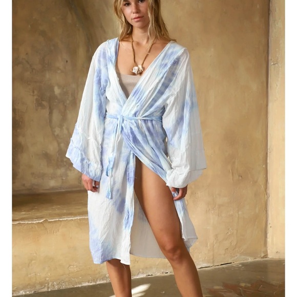 Jen's Pirate Booty Other - Free People Jen’s Pirate Booty Tie Dye Belted Robe Kimono